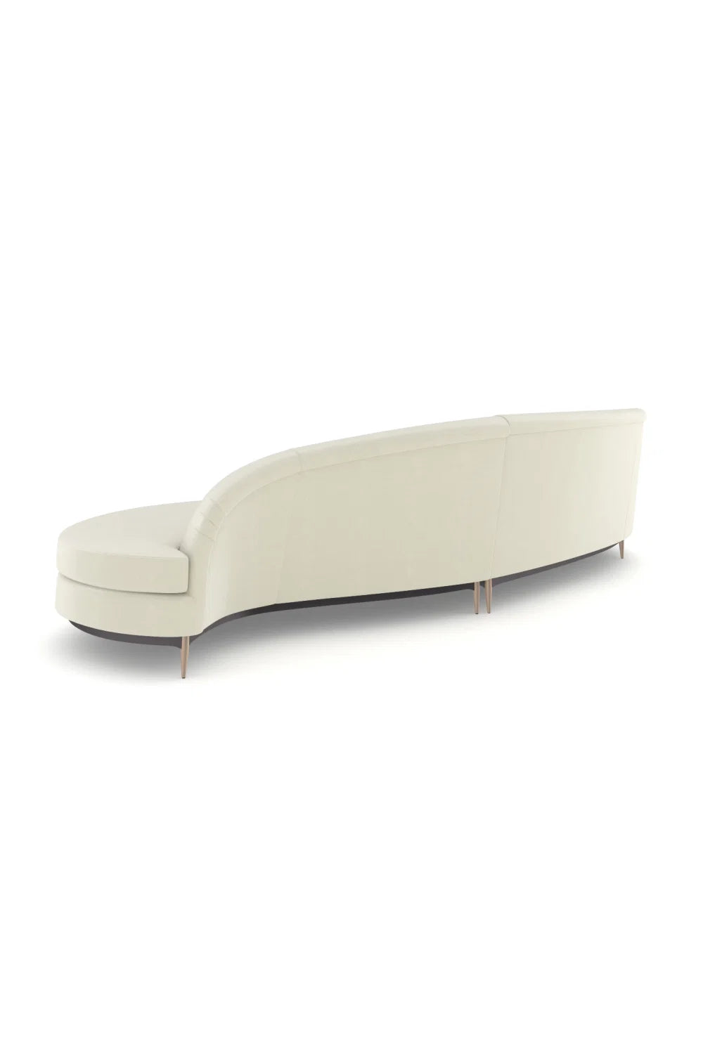 Luxury Curved Fabric Modular Sectional Sofa Modern Italian Style for Villa