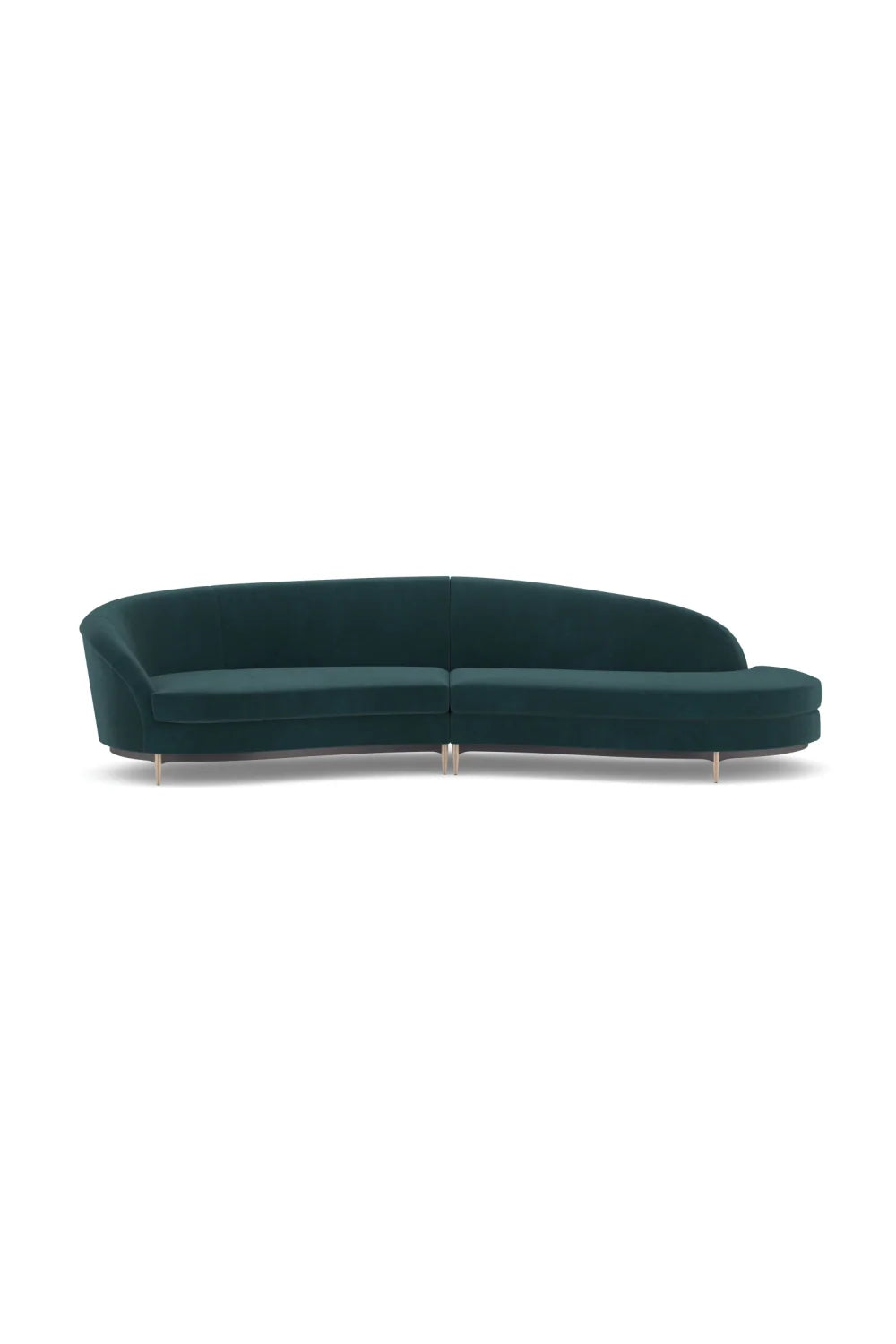Luxury Curved Fabric Modular Sectional Sofa Modern Italian Style for Villa