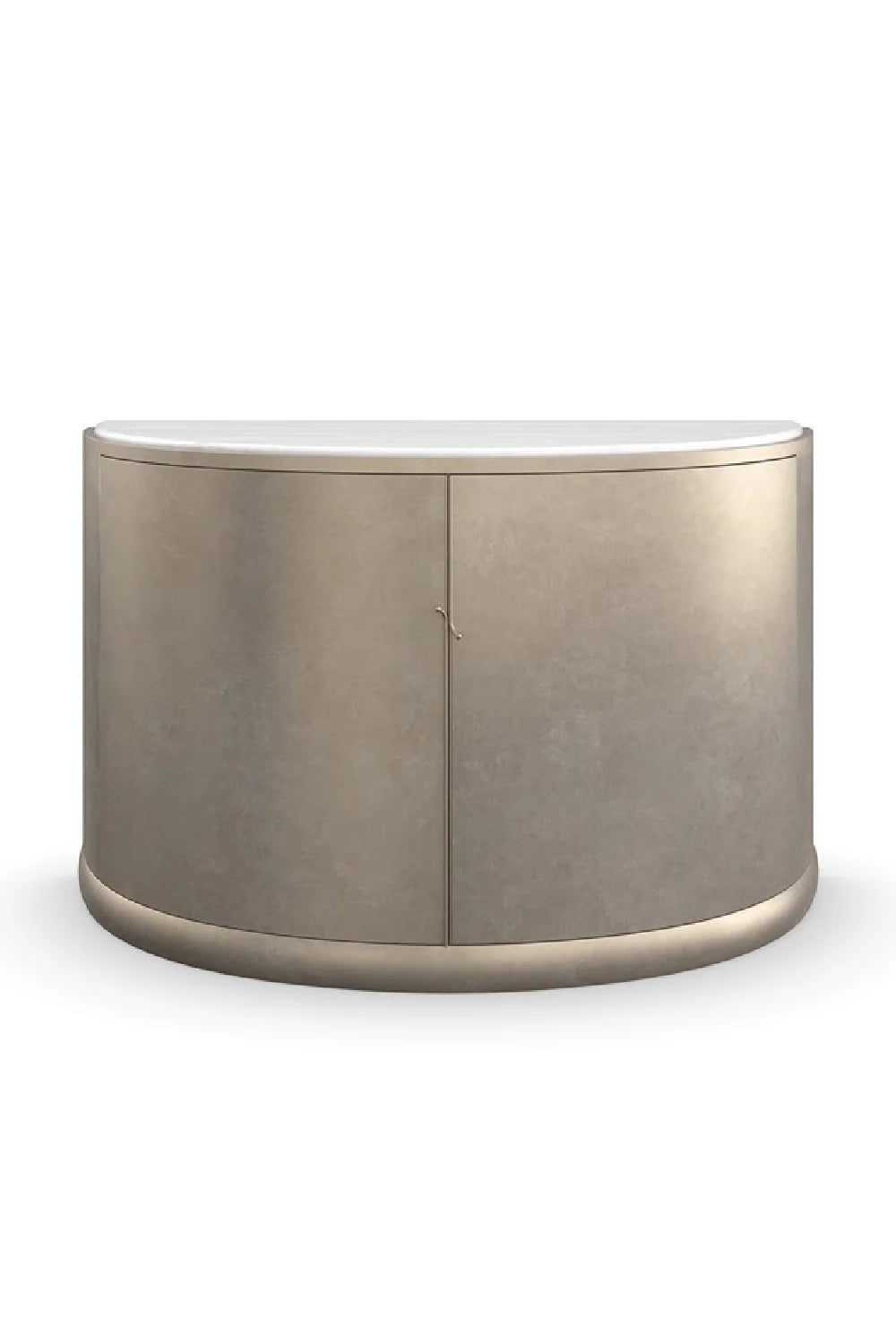 Luxury Curved Gold 2-Door Sideboard European Style for Villa