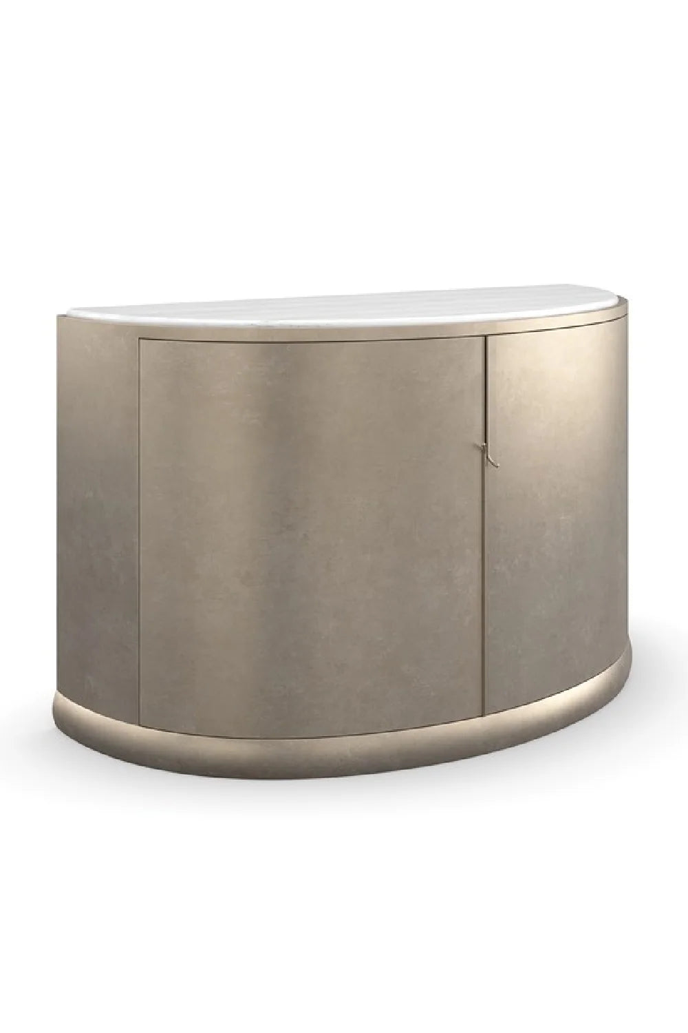 Luxury Curved Gold 2-Door Sideboard European Style for Villa
