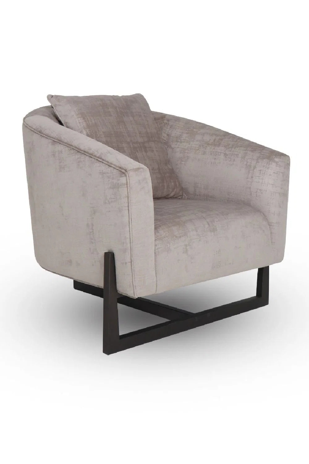 Luxury Curved Gray Accent Lounge Chair Modern Italian Style for Villa