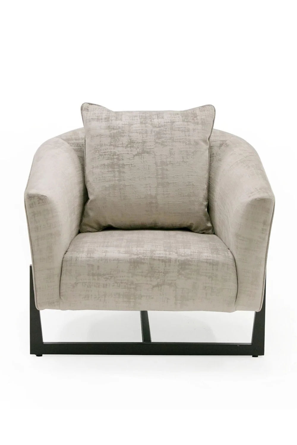 Luxury Curved Gray Accent Lounge Chair Modern Italian Style for Villa
