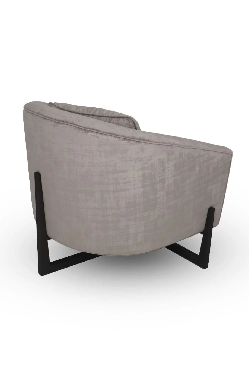 Luxury Curved Gray Accent Lounge Chair Modern Italian Style for Villa