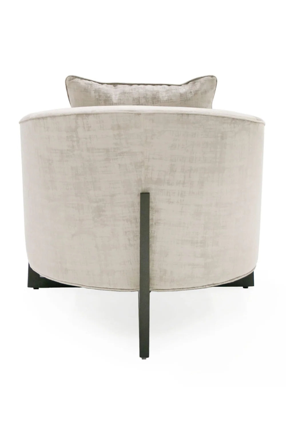Luxury Curved Gray Accent Lounge Chair Modern Italian Style for Villa