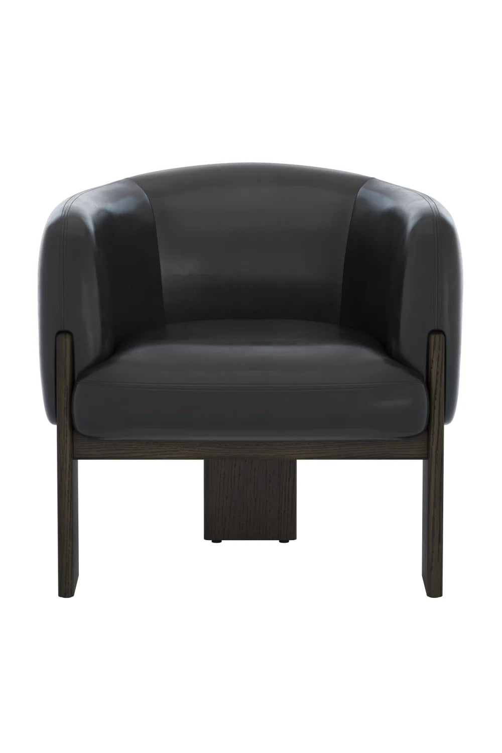 Luxury Curved Leather Lounge Chair Modern Italian Style for Villa