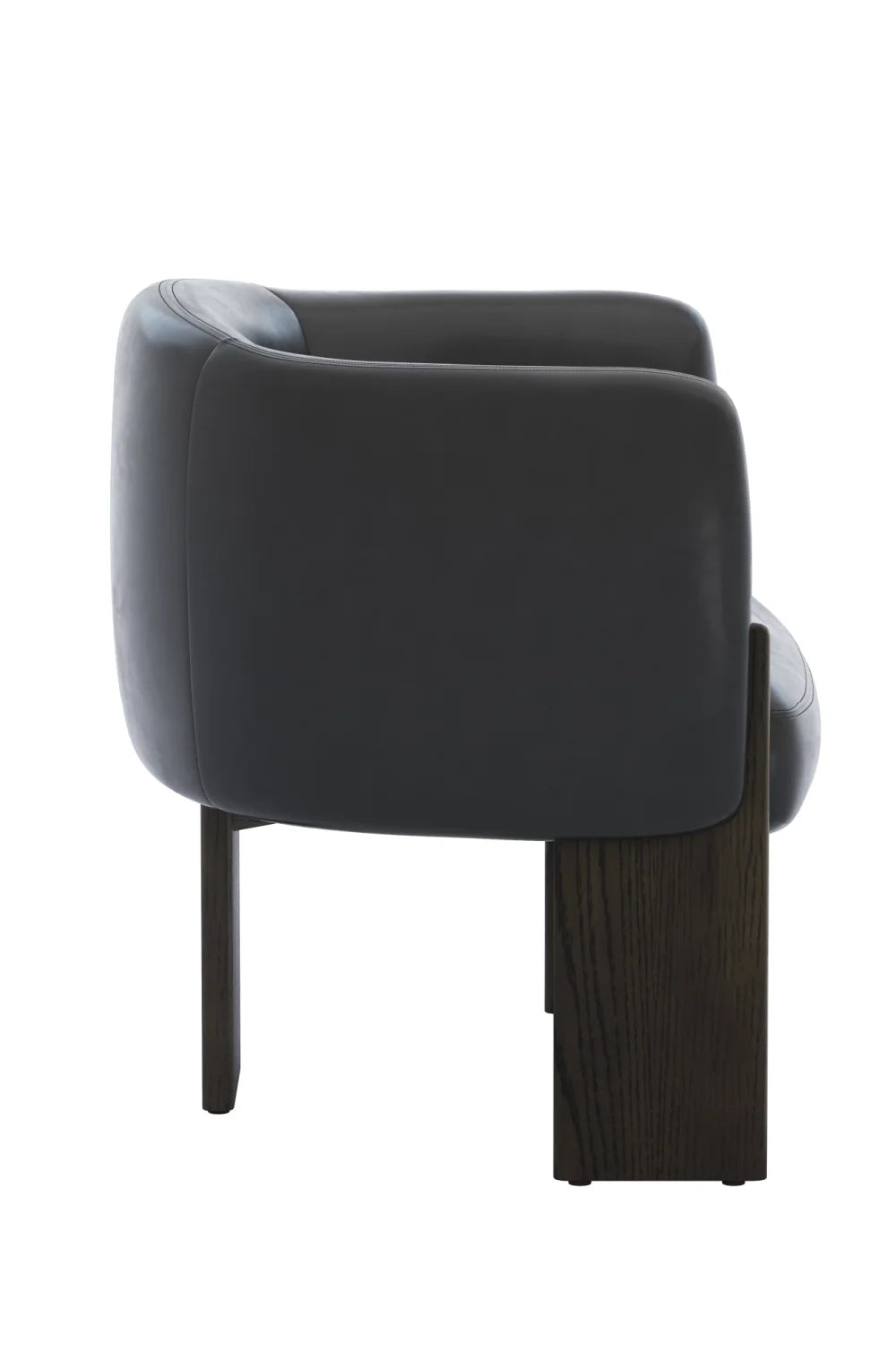Luxury Curved Leather Lounge Chair Modern Italian Style for Villa