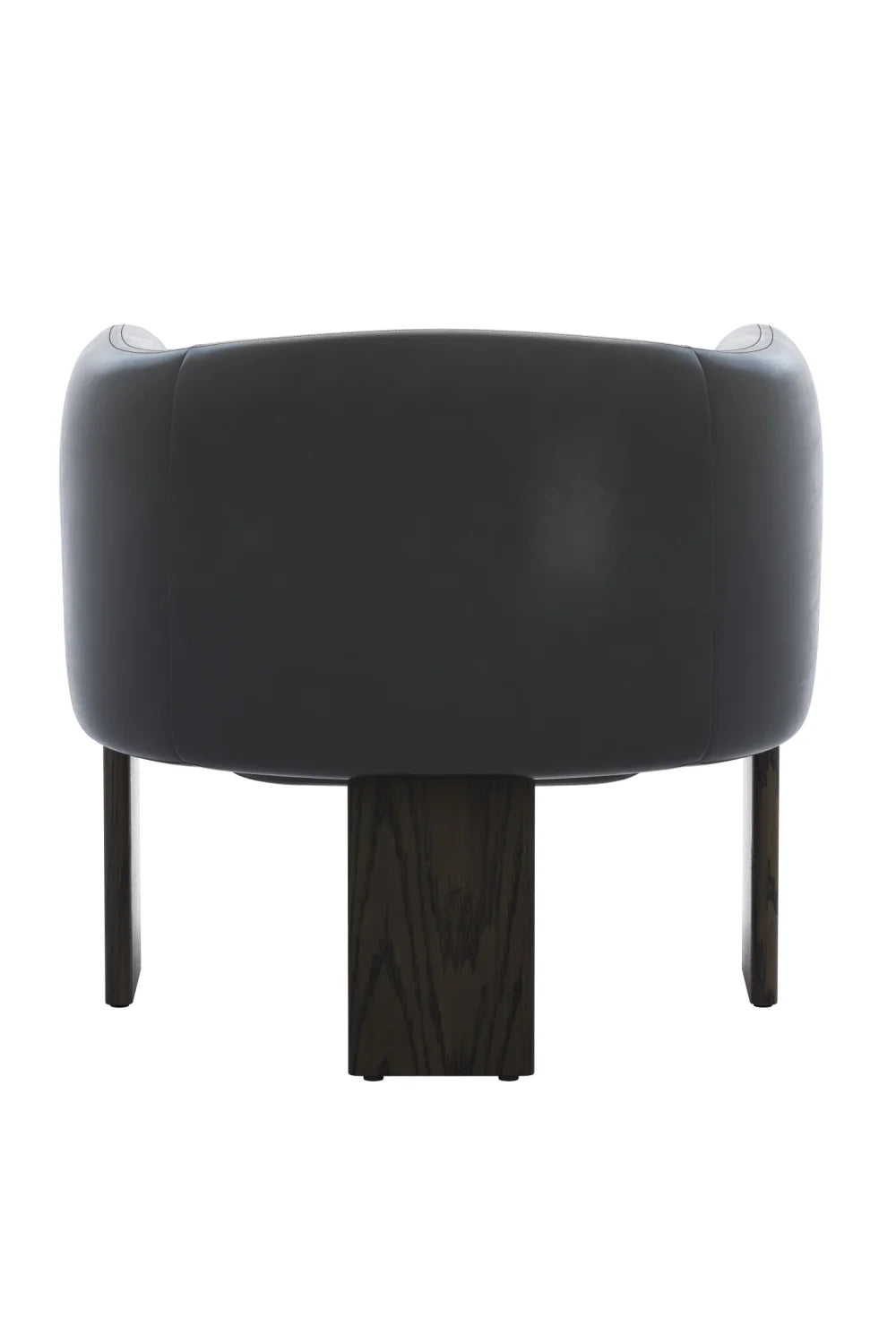 Luxury Curved Leather Lounge Chair Modern Italian Style for Villa