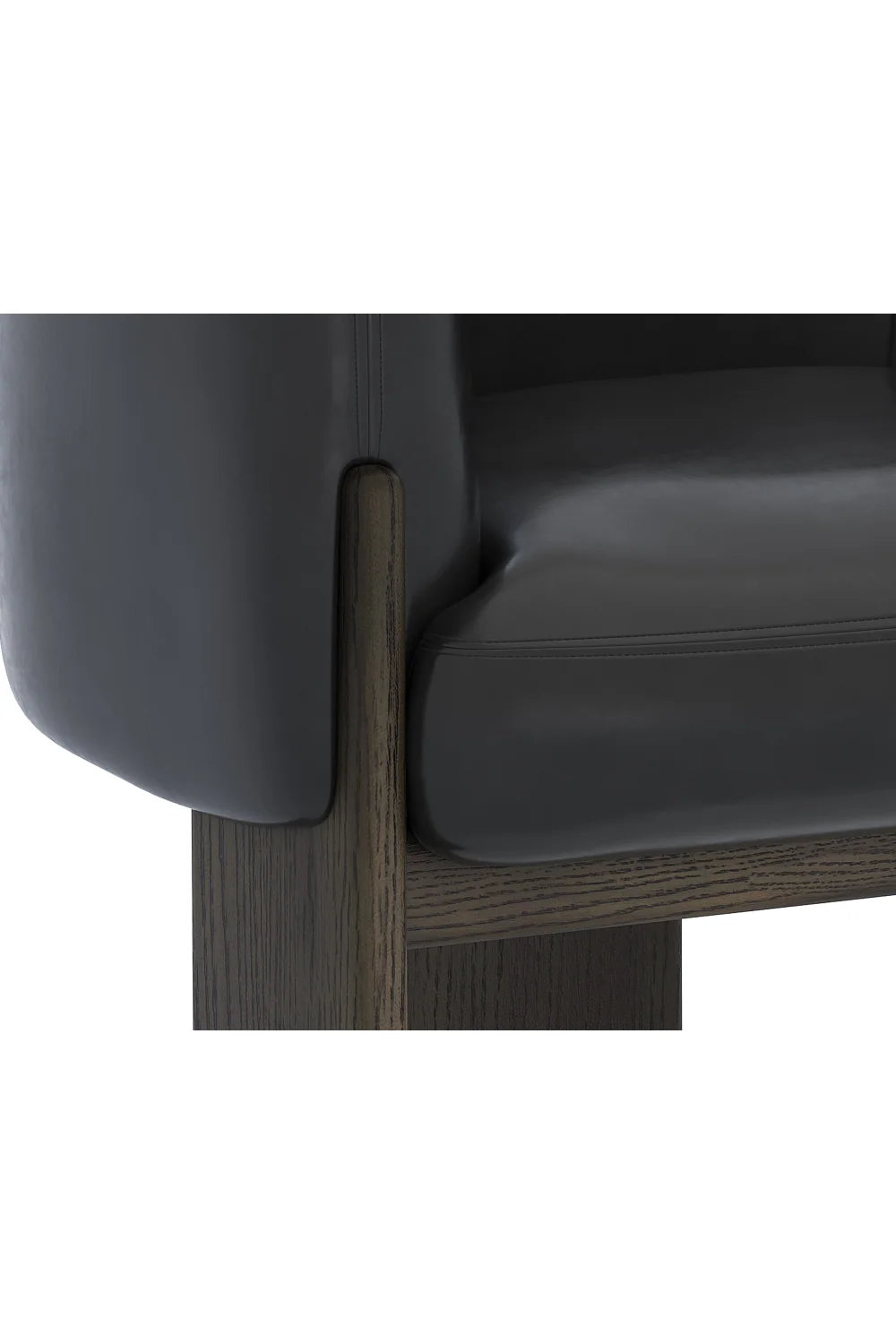 Luxury Curved Leather Lounge Chair Modern Italian Style for Villa