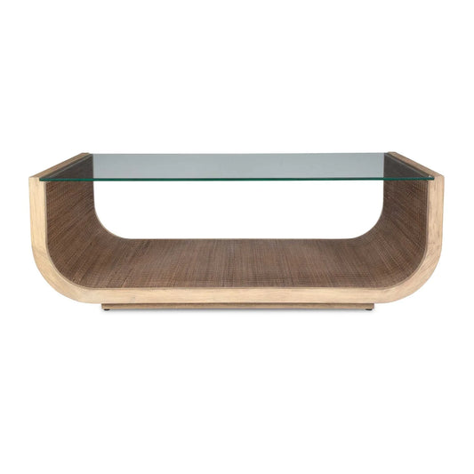 Luxury Curved Mahogany Coffee Table Modern Italian Style for Villa