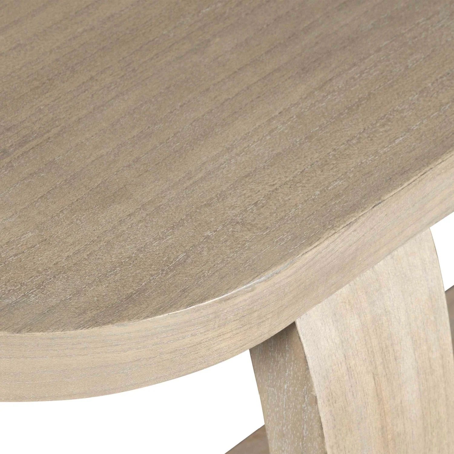 Luxury Curved Mindi Wood Console Table Modern Italian Style for Villa