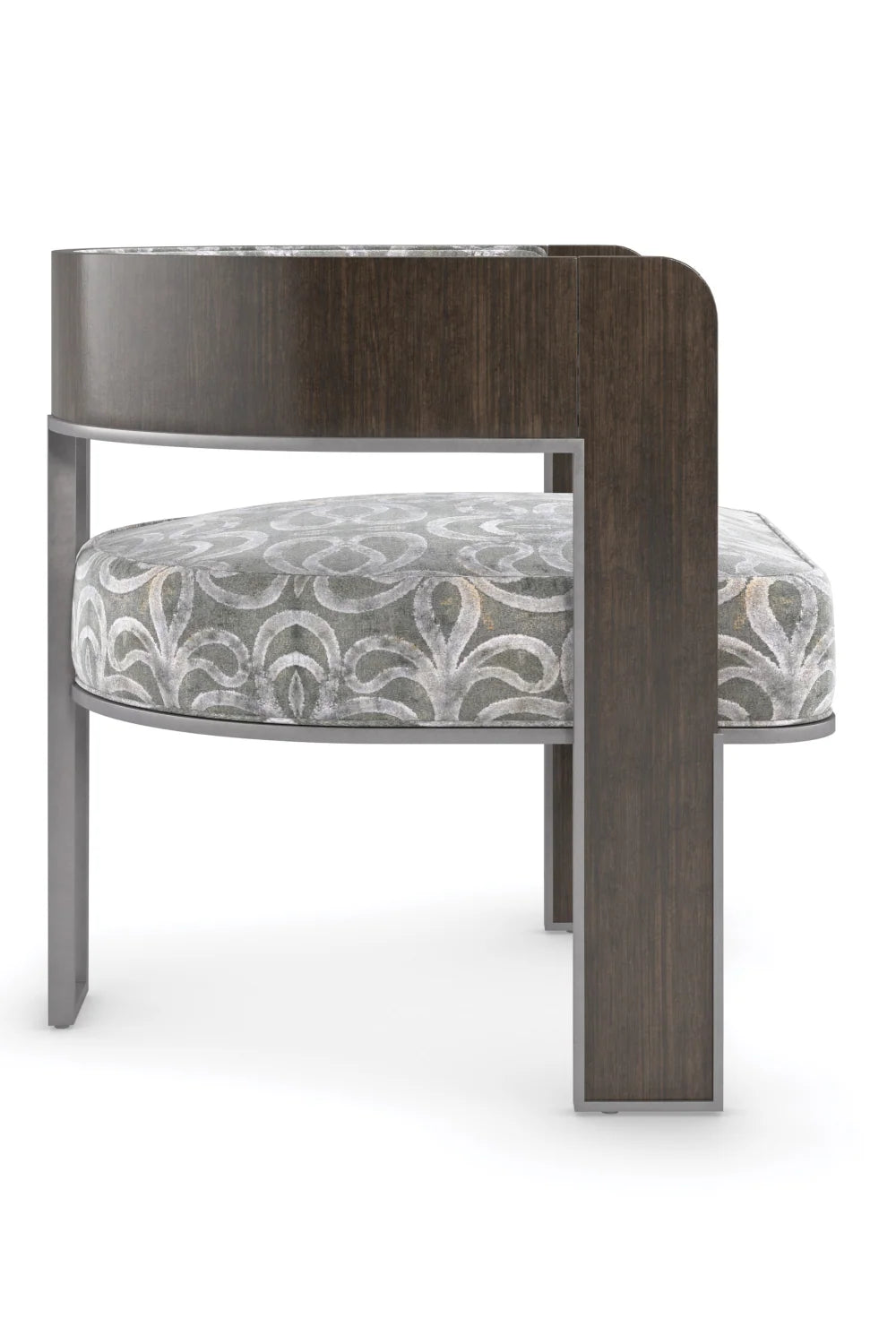 Luxury Curved Modern Accent Chair Modern Italian Style for Villa