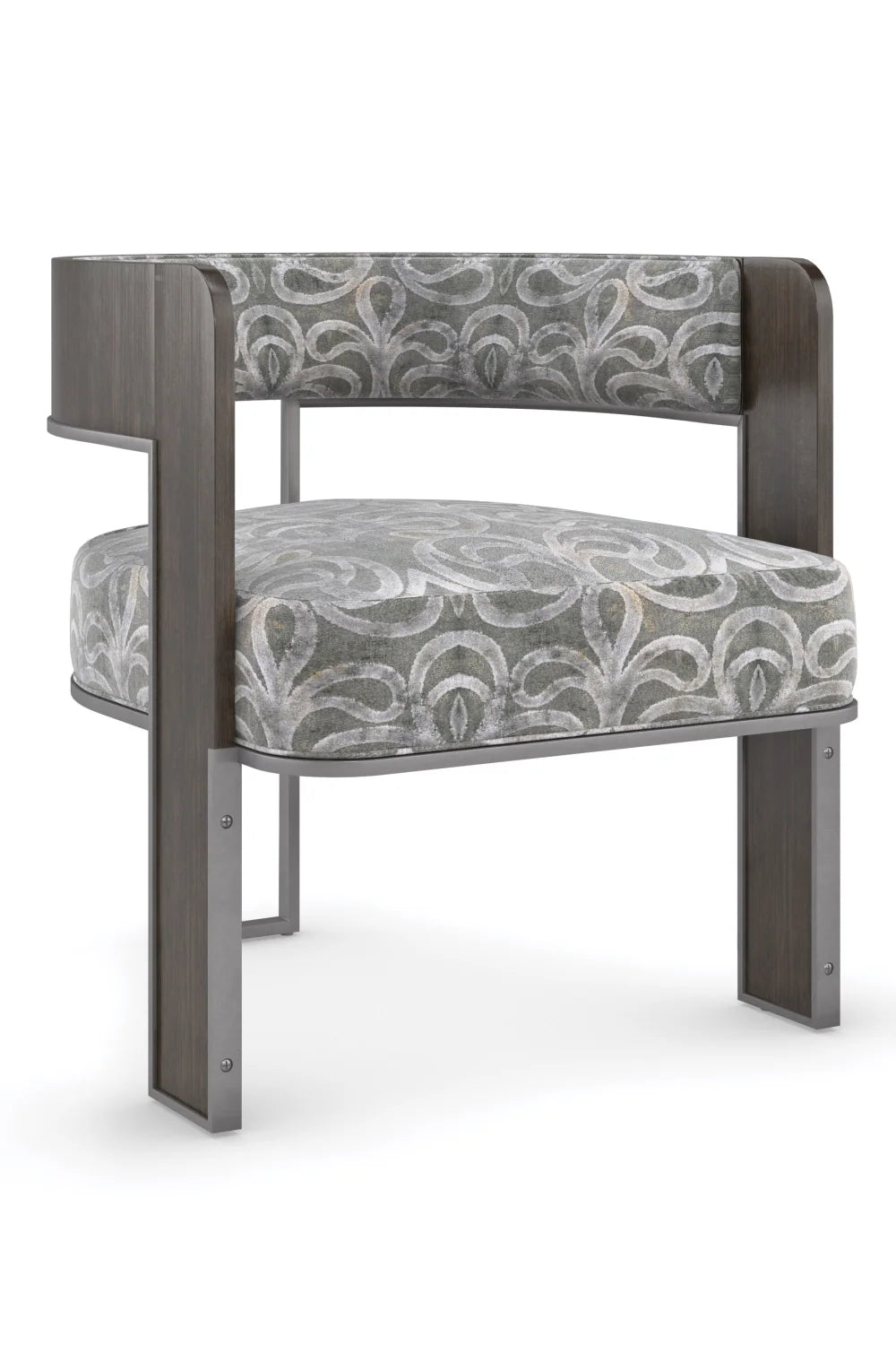 Luxury Curved Modern Accent Chair Modern Italian Style for Villa
