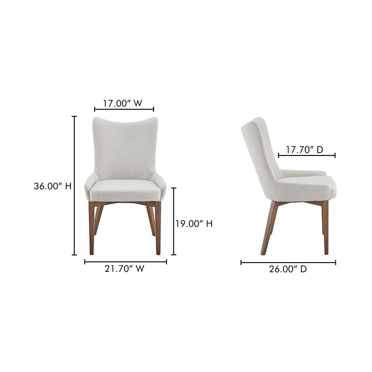 Luxury Curved Modern Dining Chair European Style for Villa