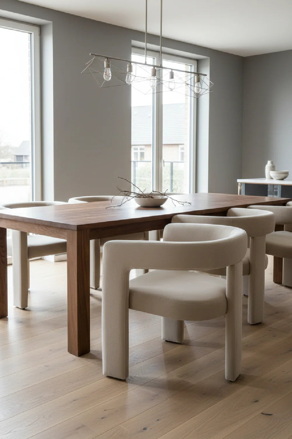 Luxury Curved Modern Dining Chair European Style for Villa