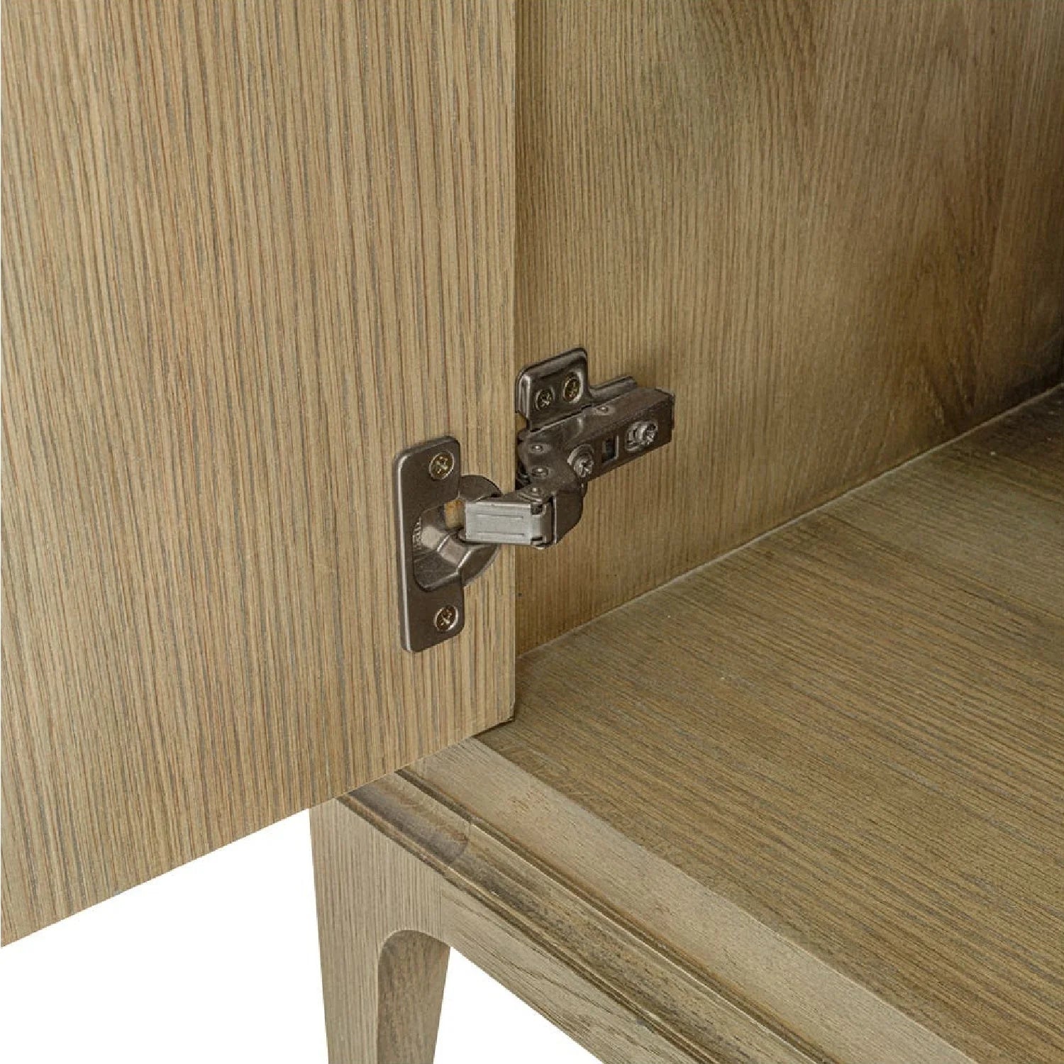 Luxury Curved Oak 3-Drawer Sideboard European Style for Villa