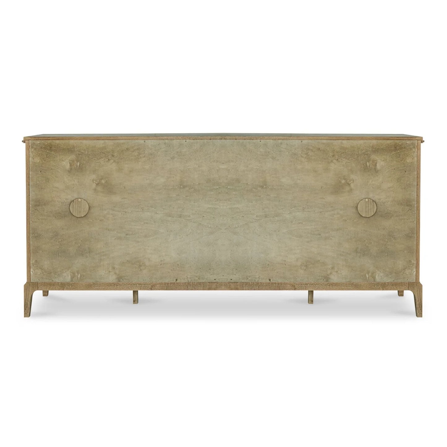 Luxury Curved Oak 3-Drawer Sideboard European Style for Villa