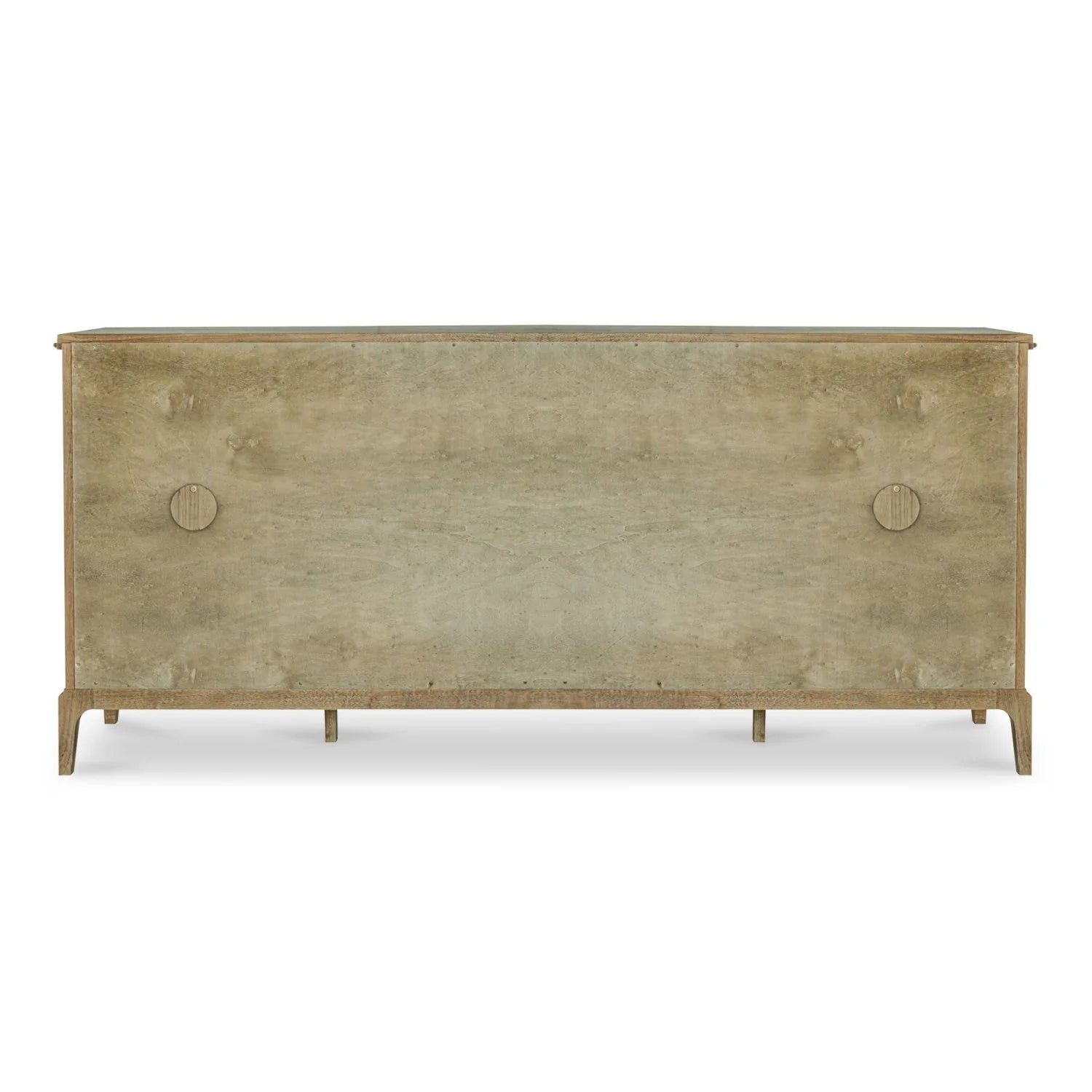 Luxury Curved Oak 3-Drawer Sideboard European Style for Villa