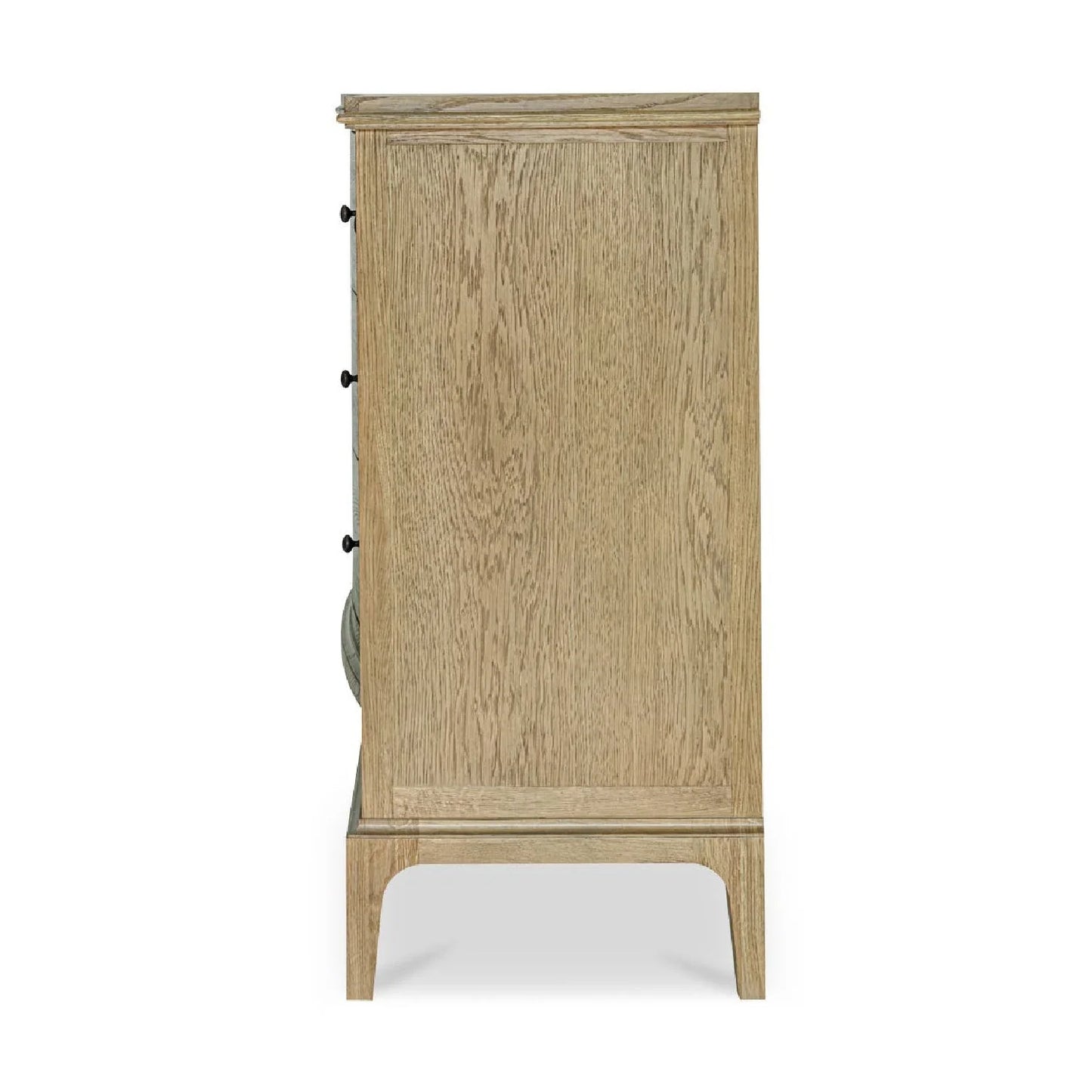 Luxury Curved Oak 3-Drawer Sideboard European Style for Villa