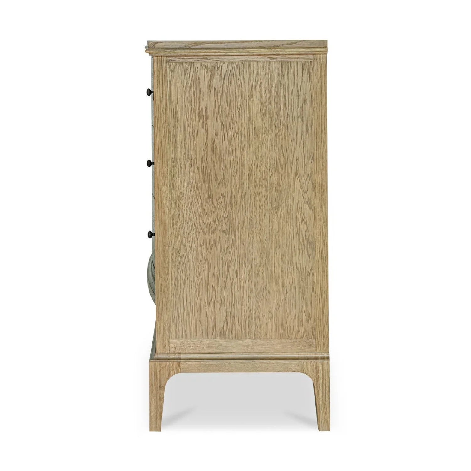Luxury Curved Oak 3-Drawer Sideboard European Style for Villa