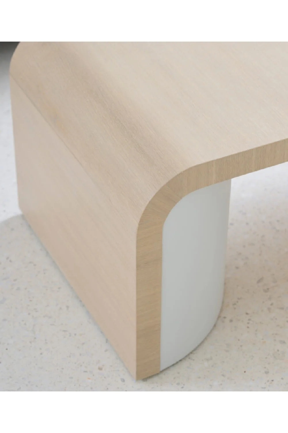 Luxury Curved Oak Coffee Table Modern Italian Style for Villa