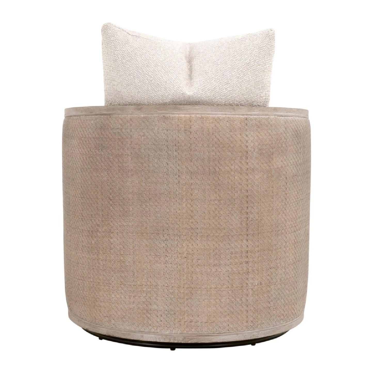 Luxury Curved Oak Swivel Lounge Chair European Style for Villa
