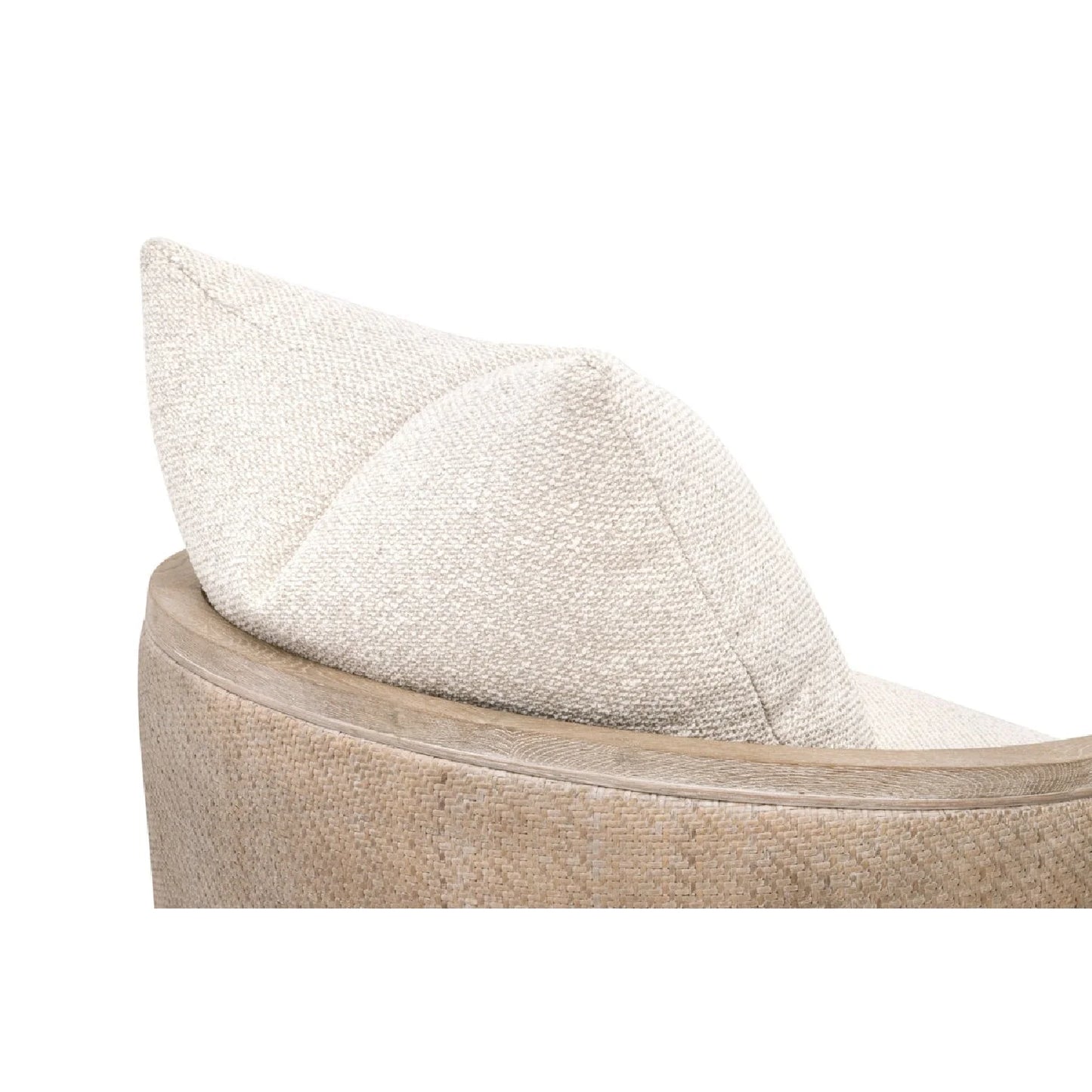 Luxury Curved Oak Swivel Lounge Chair European Style for Villa