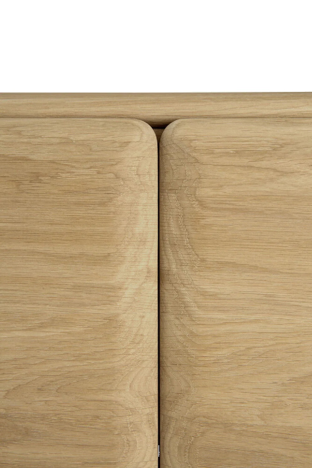 Luxury Curved Oak TV Cupboard Modern Italian Style for Villa