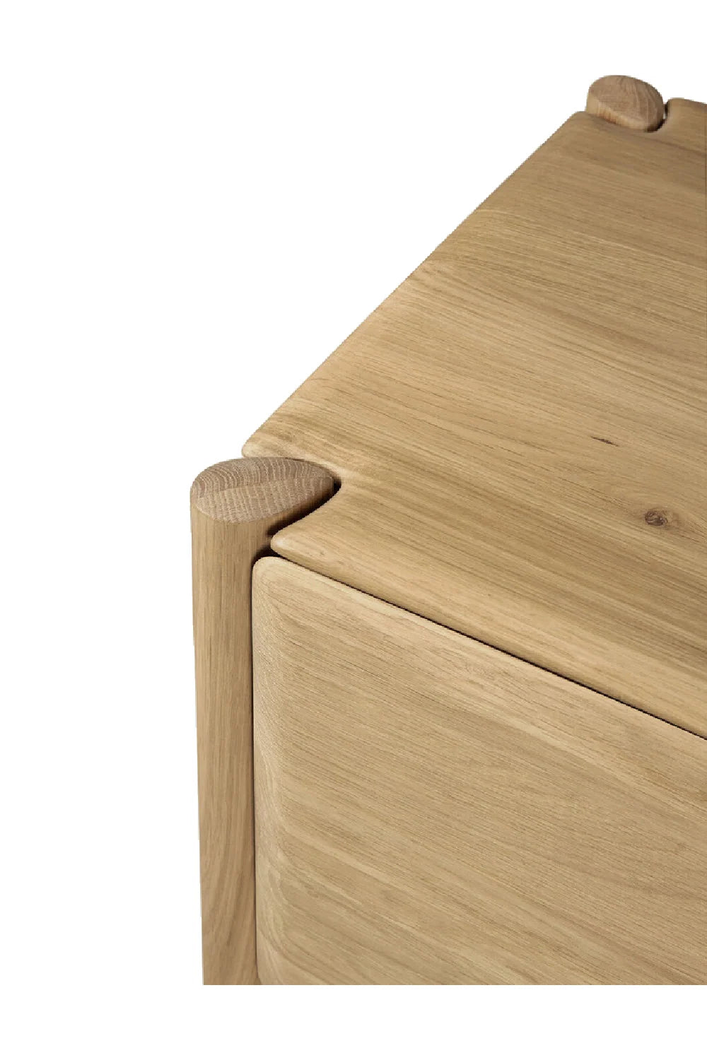 Luxury Curved Oak TV Cupboard Modern Italian Style for Villa