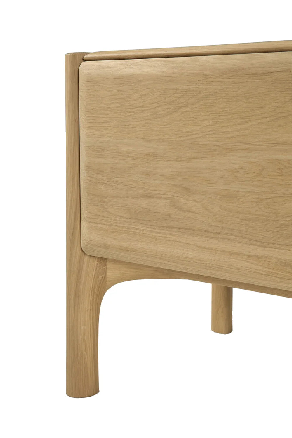 Luxury Curved Oak TV Cupboard Modern Italian Style for Villa