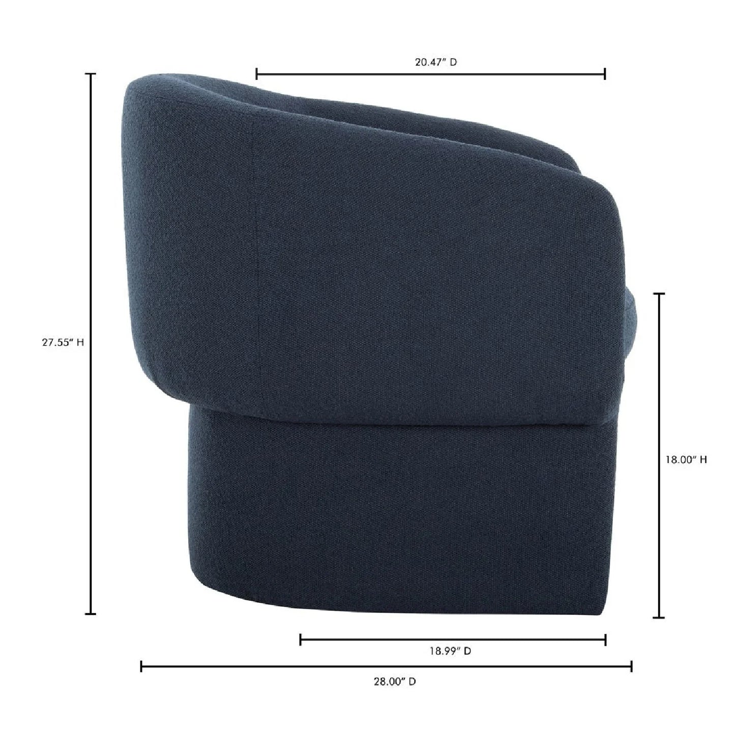 Luxury Curved Occasional Chair Modern Italian Style for Villa