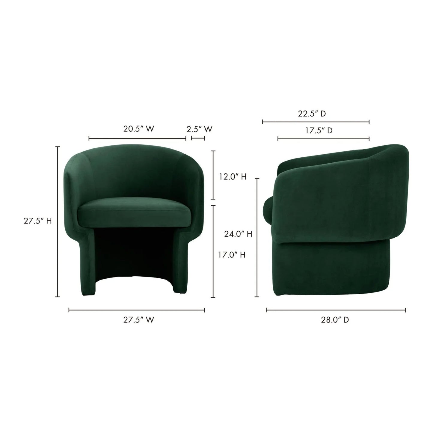 Luxury Curved Occasional Chair Modern Italian Style for Villa