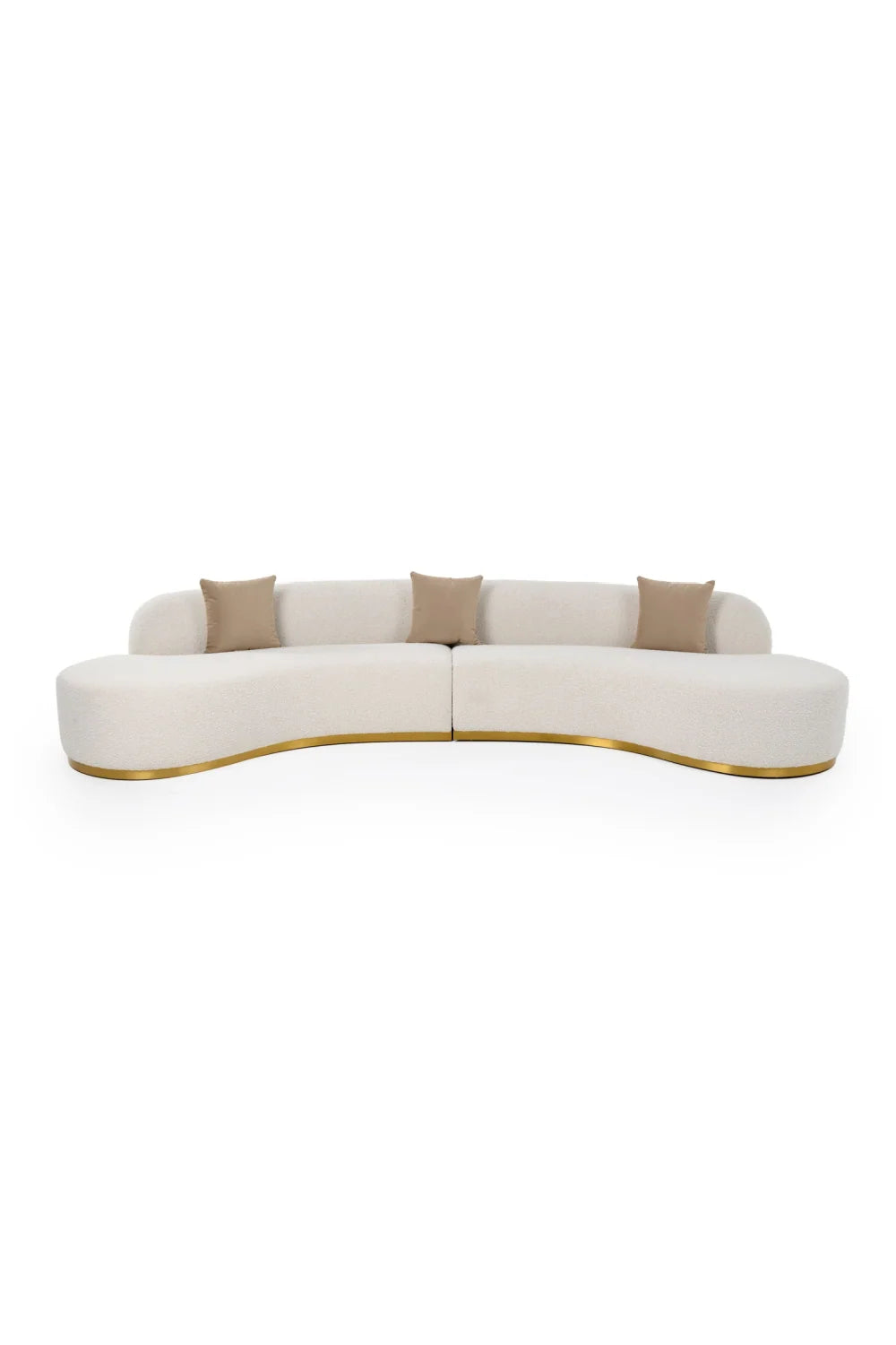 Luxury Curved Sectional Sofa Modern Italian Style for Villa