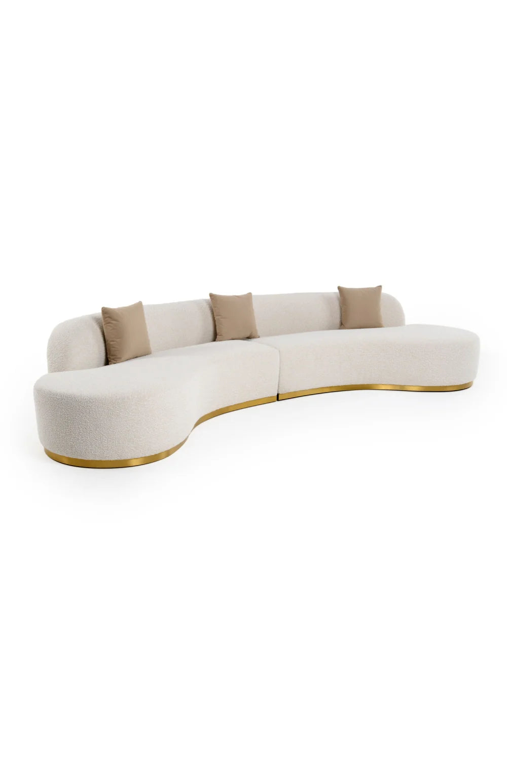 Luxury Curved Sectional Sofa Modern Italian Style for Villa