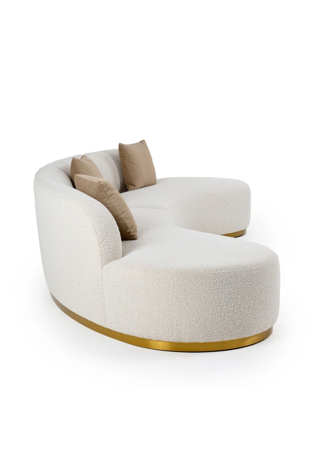 Luxury Curved Sectional Sofa Modern Italian Style for Villa