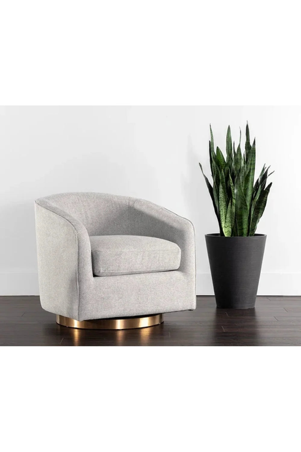 Luxury Curved Swivel Lounge Chair Modern Italian Style for Villa