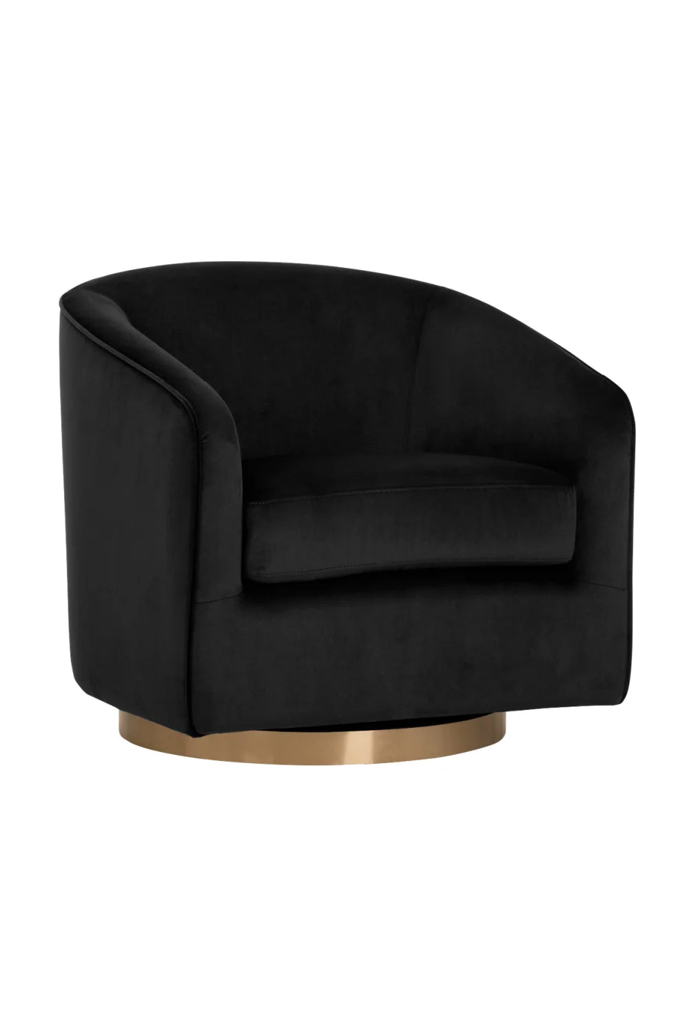 Luxury Curved Swivel Lounge Chair Modern Italian Style for Villa