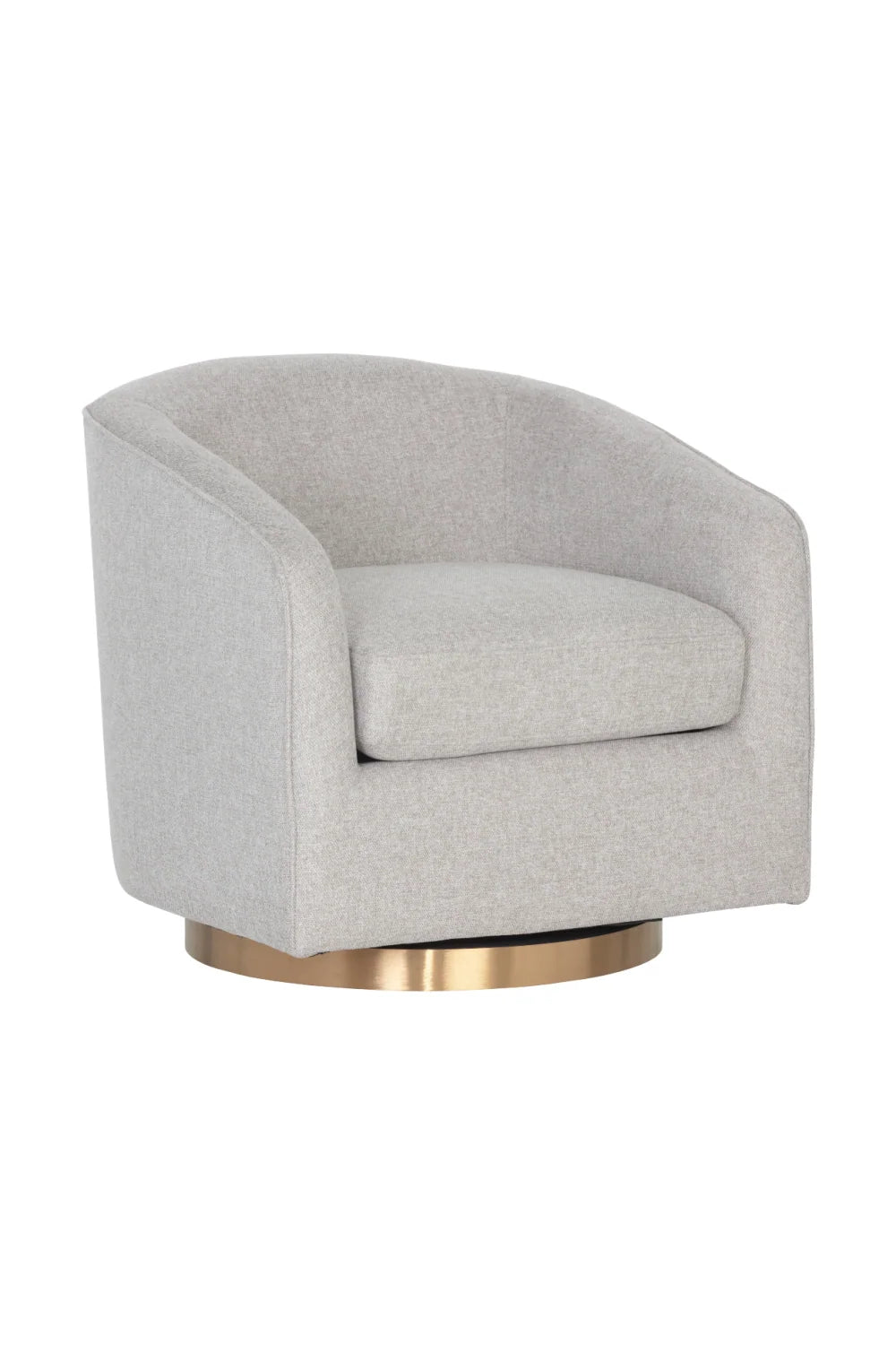 Luxury Curved Swivel Lounge Chair Modern Italian Style for Villa