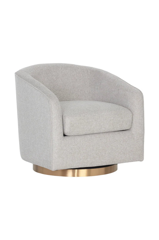 Luxury Curved Swivel Lounge Chair Modern Italian Style for Villa