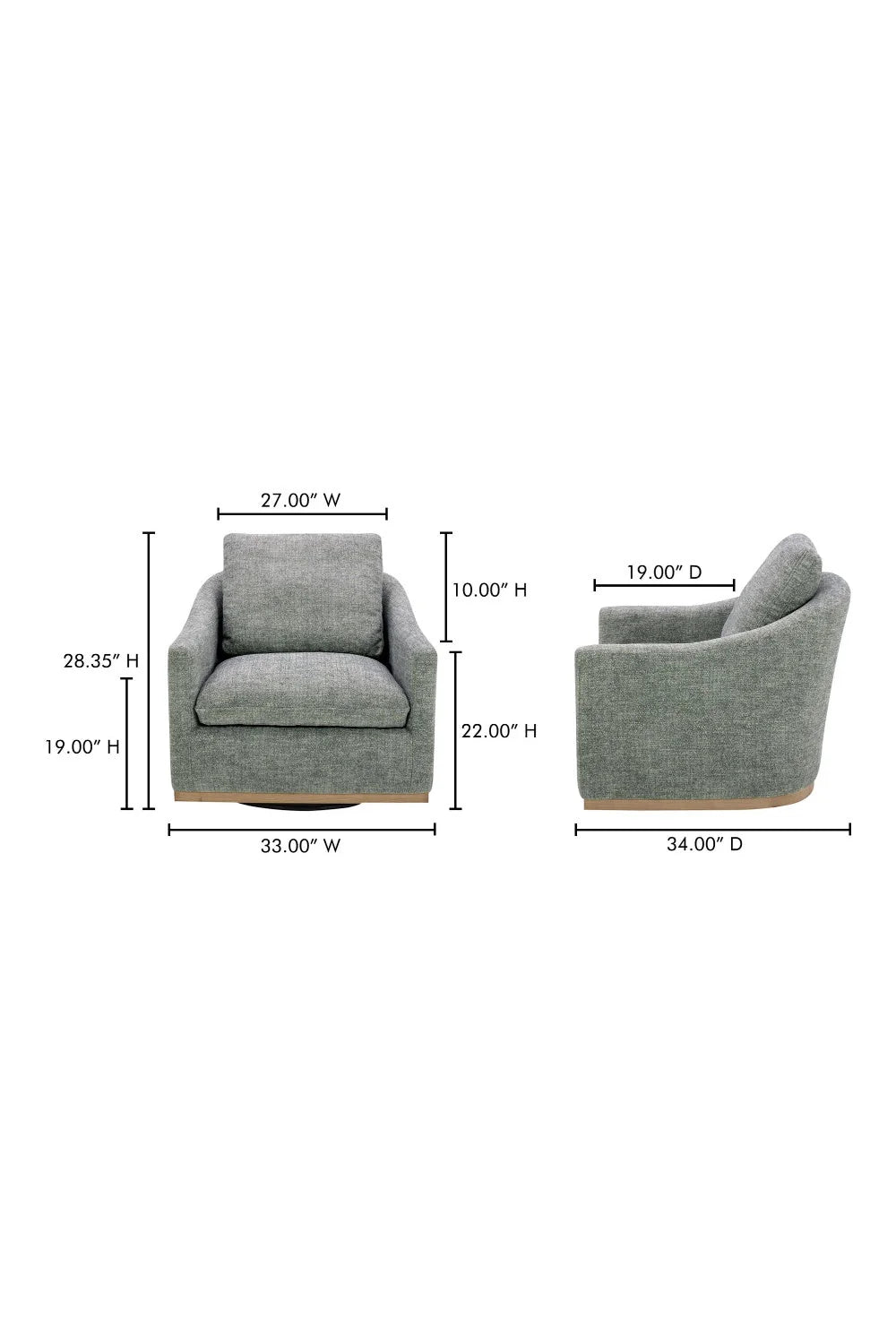 Luxury Curved Swivel Lounge Chair Modern Italian Style for Villa
