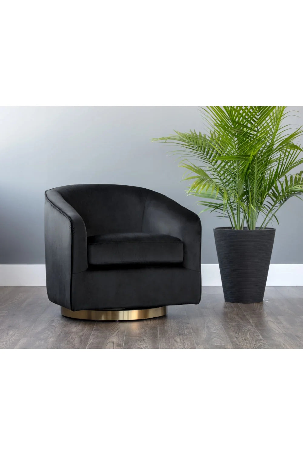 Luxury Curved Swivel Lounge Chair Modern Italian Style for Villa