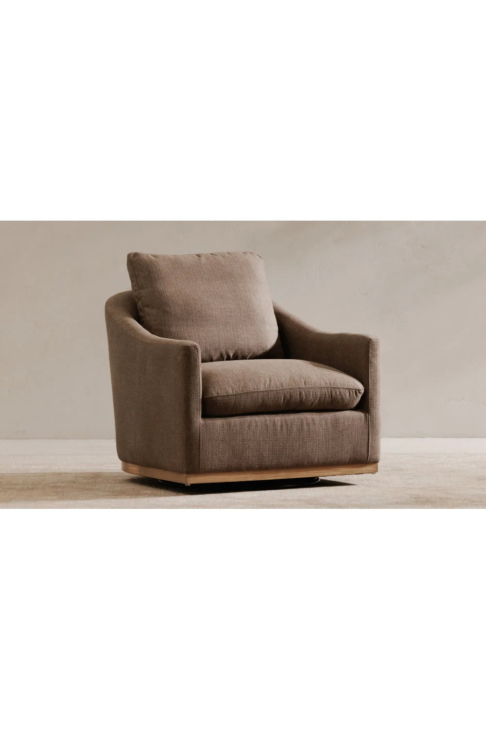 Luxury Curved Swivel Lounge Chair Modern Italian Style for Villa