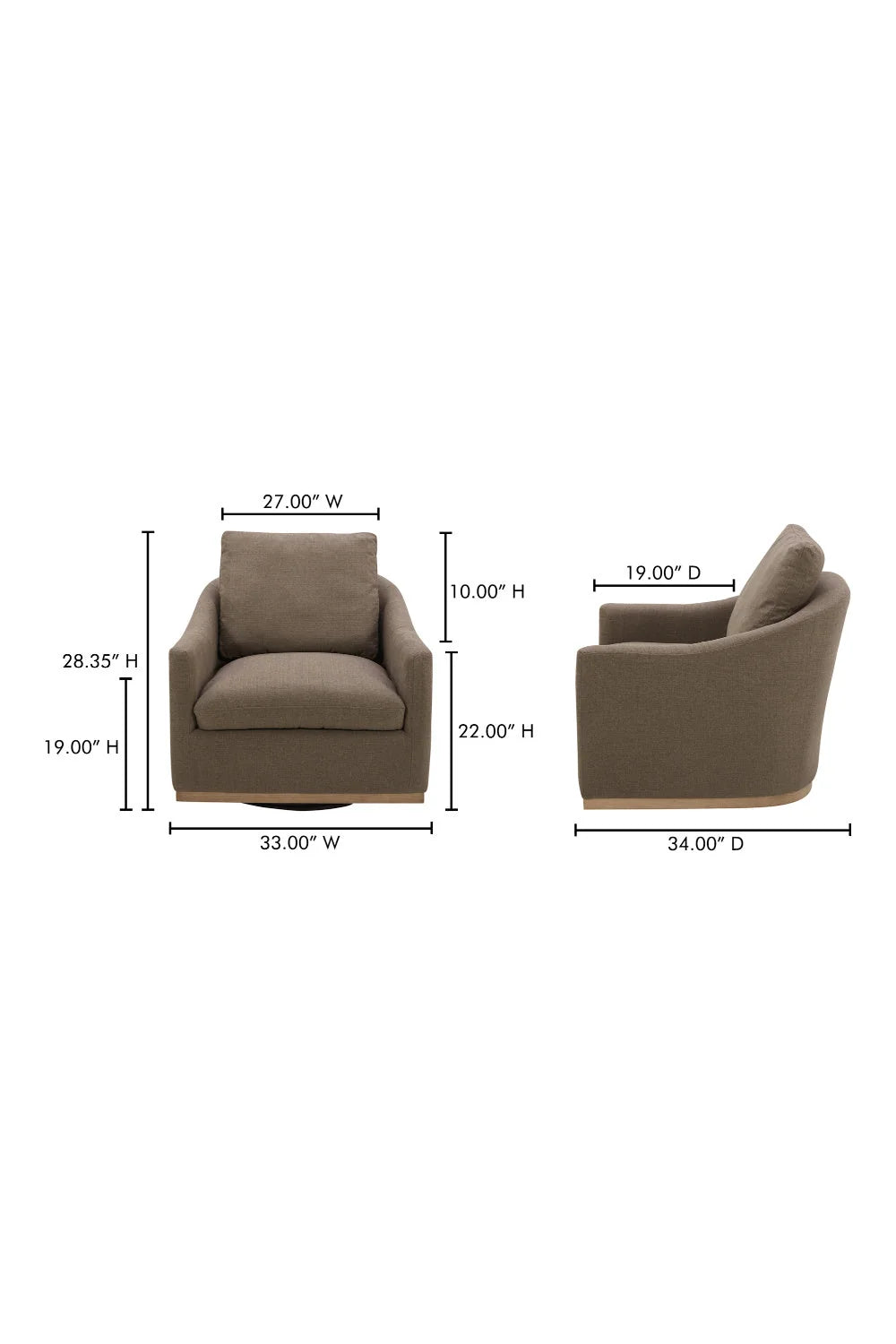 Luxury Curved Swivel Lounge Chair Modern Italian Style for Villa