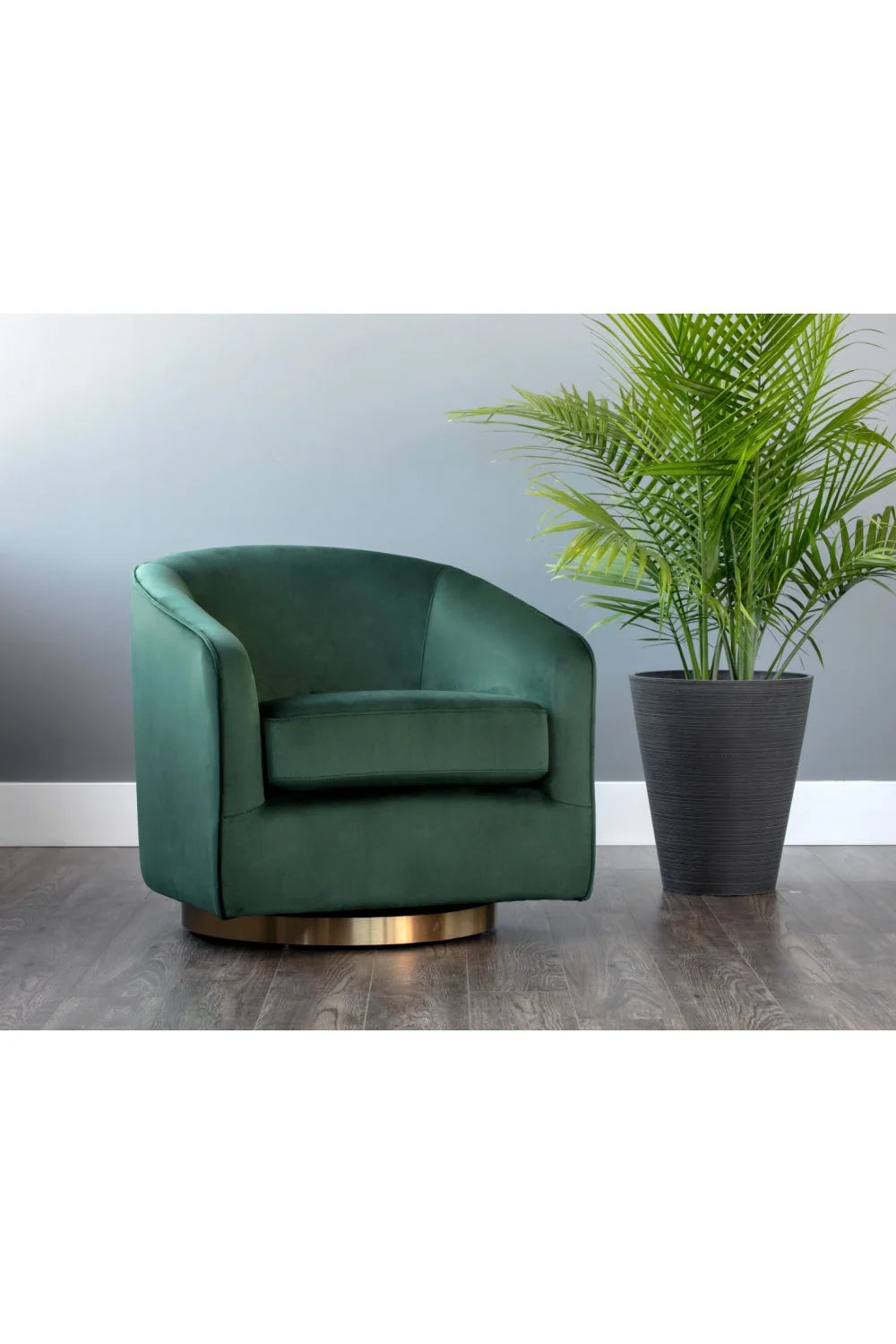 Luxury Curved Swivel Lounge Chair Modern Italian Style for Villa