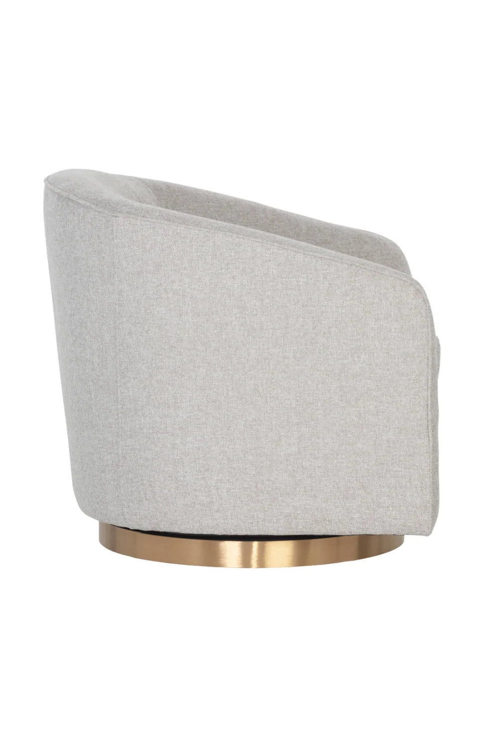 Luxury Curved Swivel Lounge Chair Modern Italian Style for Villa