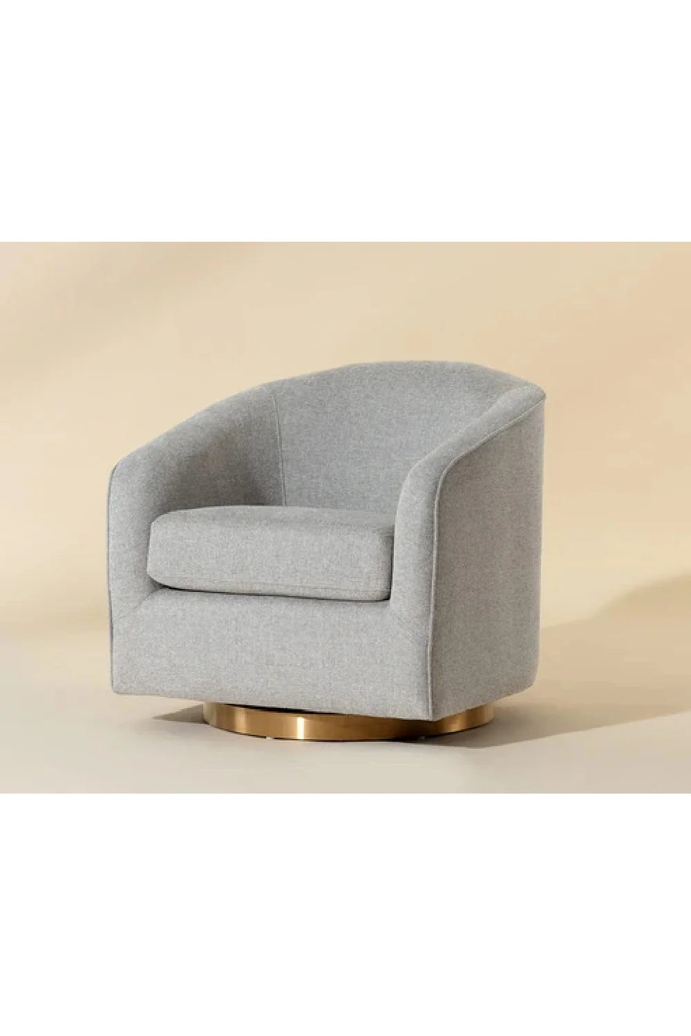 Luxury Curved Swivel Lounge Chair Modern Italian Style for Villa