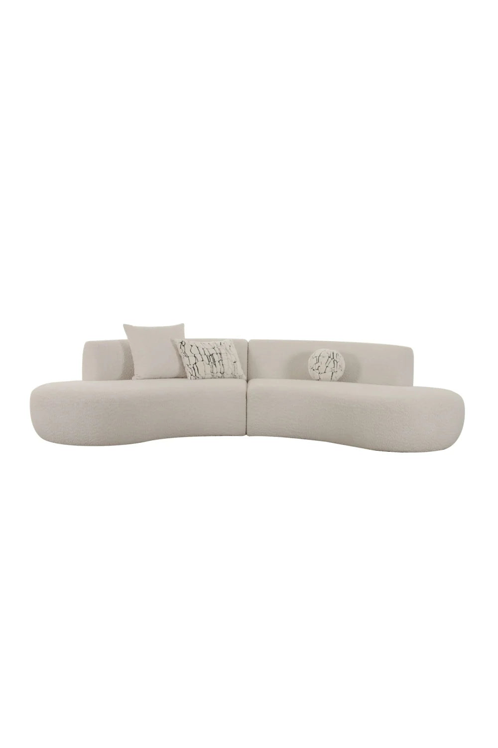 Luxury Curved Symmetrical Sectional Sofa Modern Italian Style for Villa