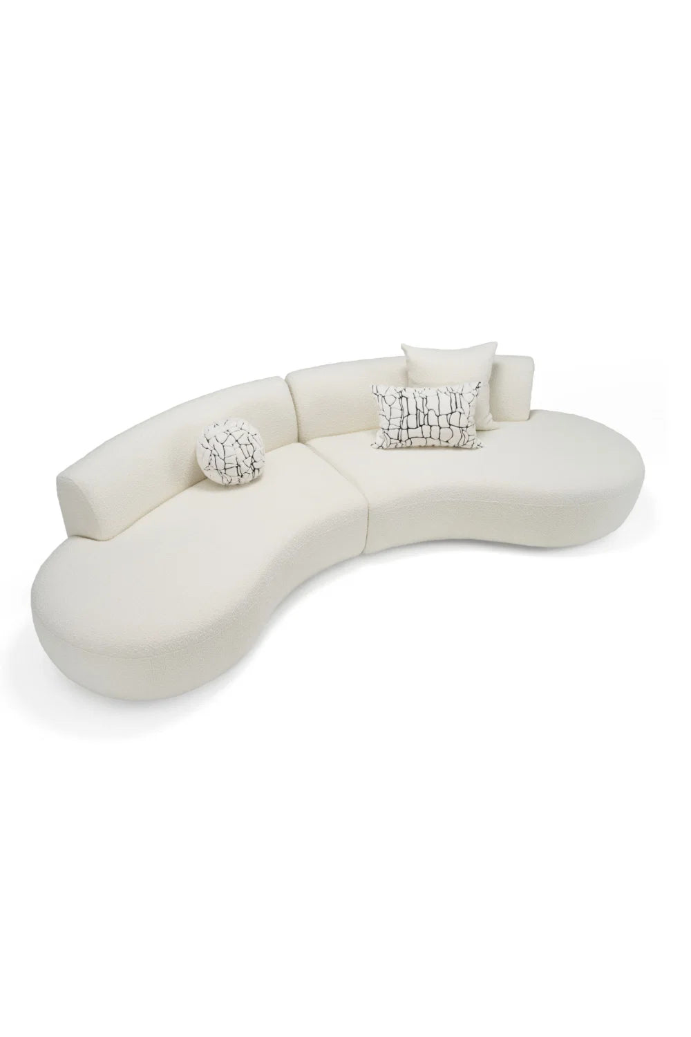 Luxury Curved Symmetrical Sectional Sofa Modern Italian Style for Villa