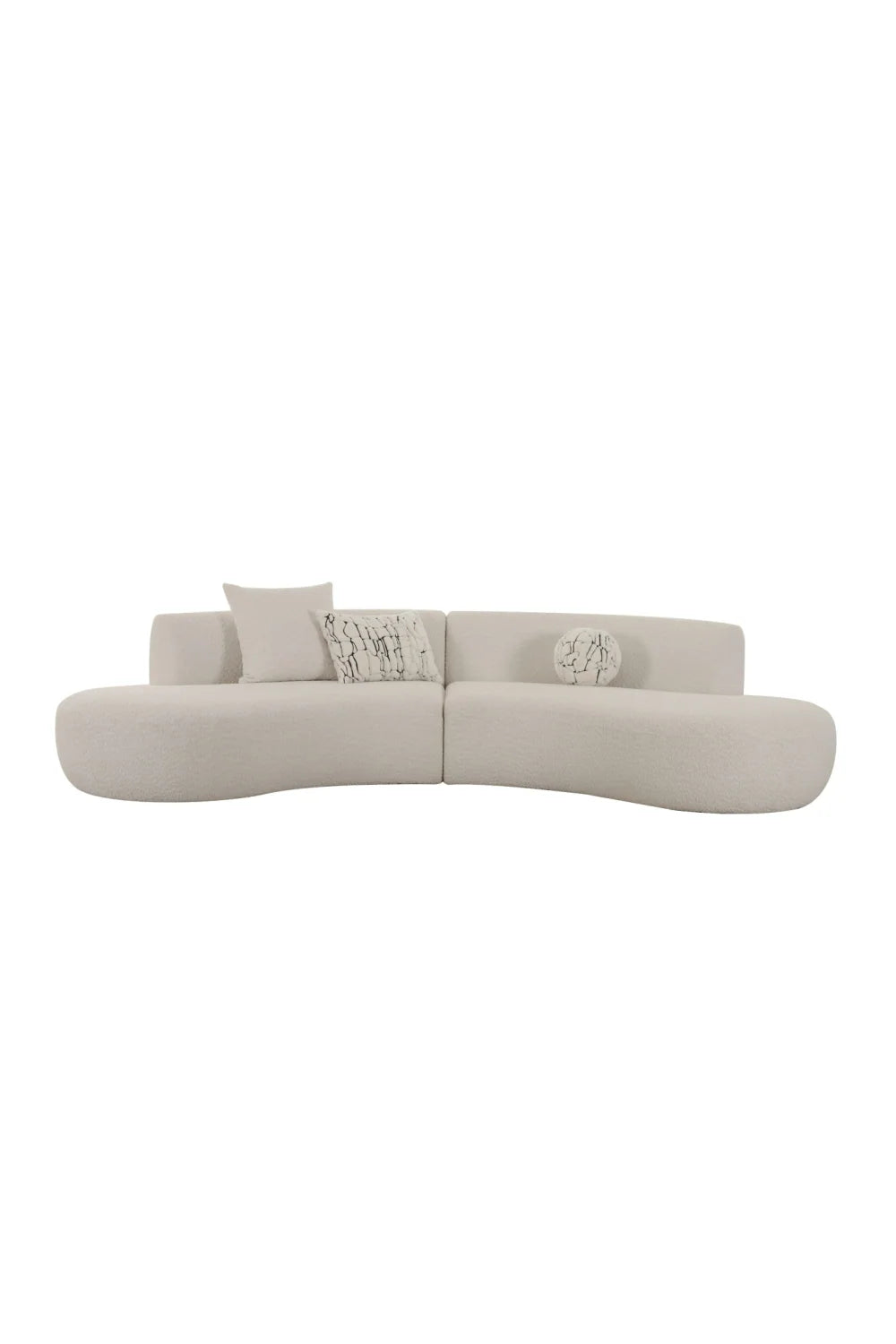 Luxury Curved Symmetrical Sectional Sofa Modern Italian Style for Villa