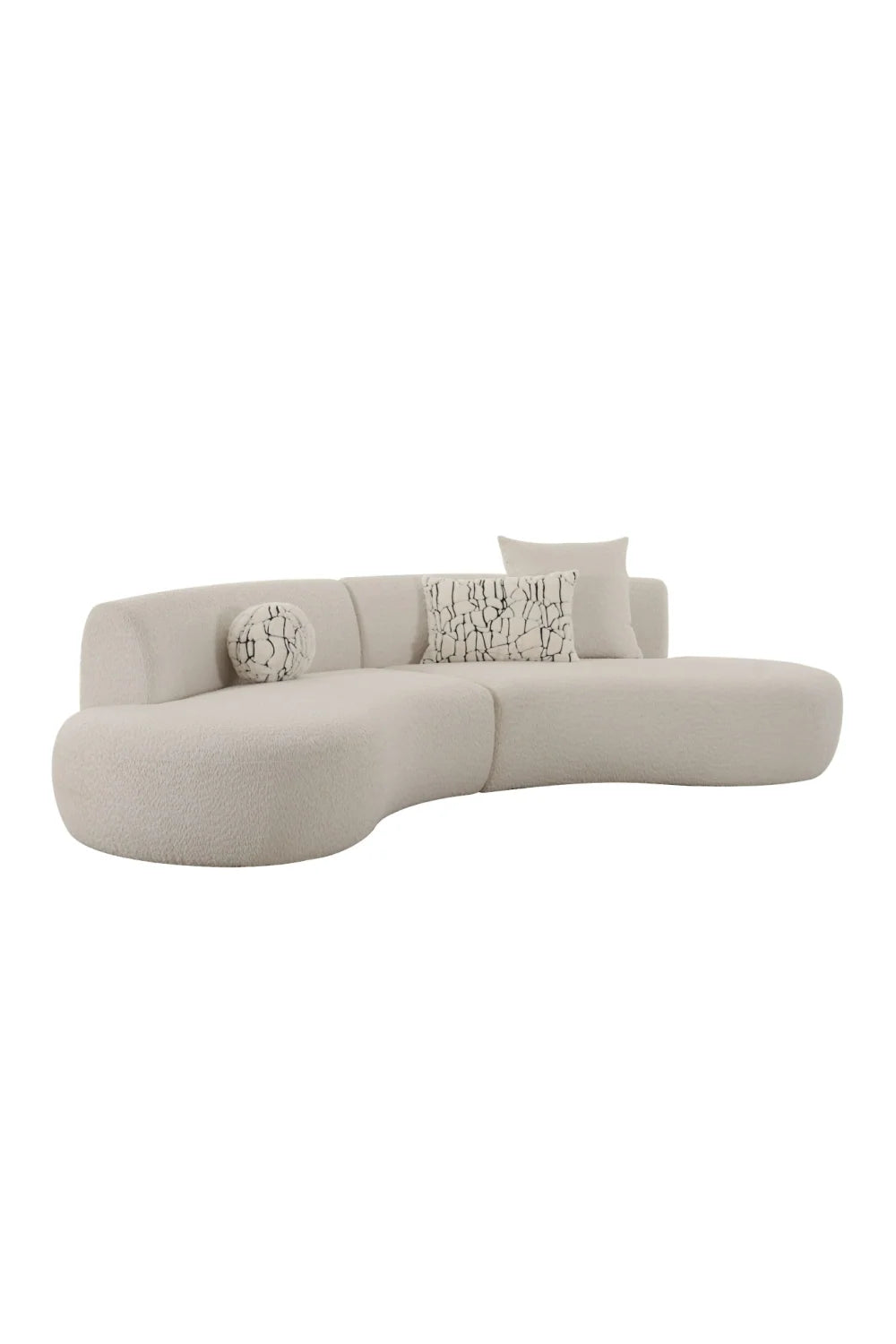 Luxury Curved Symmetrical Sectional Sofa Modern Italian Style for Villa