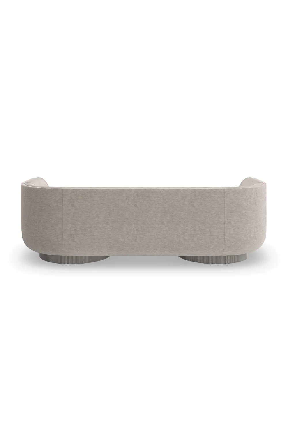 Luxury Curved Taupe Velvet Sofa Modern Italian Style for Villa